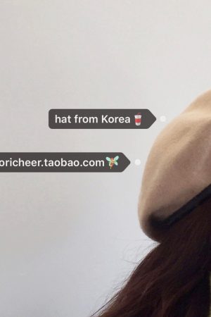 Stylish Korean Wool Painter's Hat - Trendy High-Quality Fashion Accessory for 90s and Y2K Inspired Looks