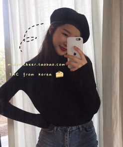 Stylish Korean Wool Painter's Hat - Trendy High-Quality Fashion Accessory for 90s and Y2K Inspired Looks