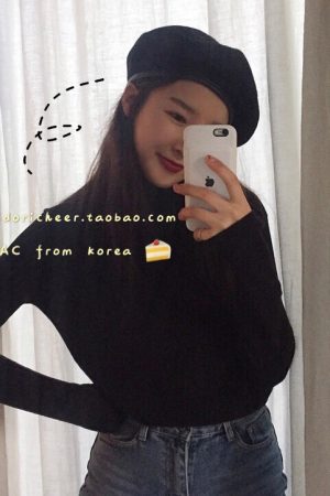 Stylish Korean Wool Painter's Hat - Trendy High-Quality Fashion Accessory for 90s and Y2K Inspired Looks