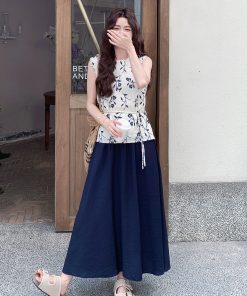 Stylish Printed Vest and Wide-Leg Pants Set for Women - 2025 Summer Fashion, Unique Versatile Two-Piece Outfit