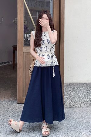 Stylish Printed Vest and Wide-Leg Pants Set for Women - 2025 Summer Fashion, Unique Versatile Two-Piece Outfit