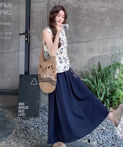 Stylish Printed Vest and Wide-Leg Pants Set for Women - 2025 Summer Fashion, Unique Versatile Two-Piece Outfit
