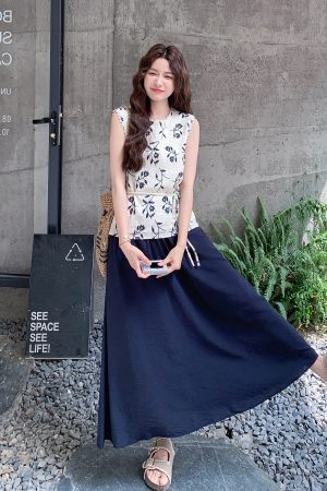 Stylish Printed Vest and Wide-Leg Pants Set for Women - 2025 Summer Fashion, Unique Versatile Two-Piece Outfit