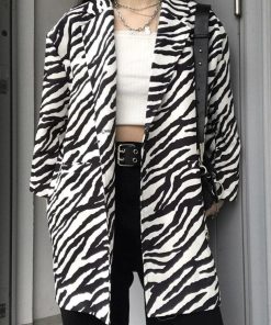 Stylish Winter Outfits, Autumn Capsule Wardrobe 2027 - Zebra Print Long Blazer
