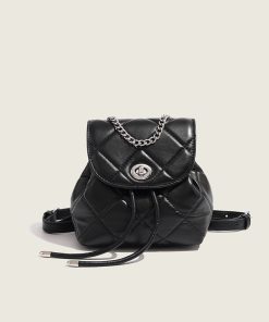 Stylish Women's Silver High-End Chain Backpack - 2025 Trendy Small White Bag for Fashion Lovers