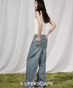 Sublime Literary Loose Casual Long Straight Leg Jeans for Effortless Style and Comfort - Trendy Everyday Wear