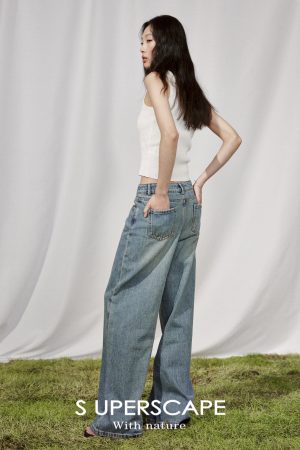 Sublime Literary Loose Casual Long Straight Leg Jeans for Effortless Style and Comfort - Trendy Everyday Wear