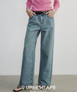 Sublime Literary Loose Casual Long Straight Leg Jeans for Effortless Style and Comfort - Trendy Everyday Wear
