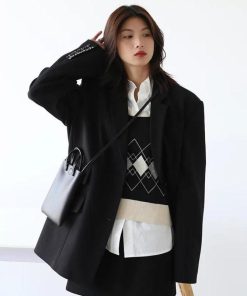 Sugar Free Outfits, Cat Inspired Outfits - Office Style Wide Shoulder Classy Blazer