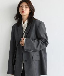 Sugar Free Outfits, Cat Inspired Outfits - Office Style Wide Shoulder Classy Blazer