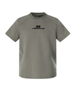 Summer 2025 Short Sleeve Knit Tee - Shoulder Spliced Fitted Top for Casual 90s Y2K Style