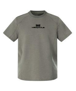 Summer 2025 Short Sleeve Knit Tee - Shoulder Spliced Fitted Top for Casual 90s Y2K Style