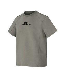 Summer 2025 Short Sleeve Knit Tee - Shoulder Spliced Fitted Top for Casual 90s Y2K Style