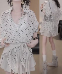 Summer 2025 Women's Chinese Style Sleeveless Green Printed Top and Shorts Two-Piece Set - National Wind Fashion