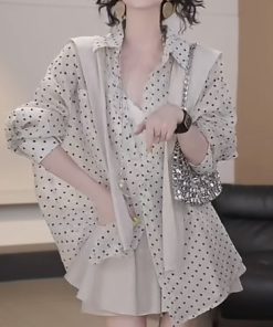 Summer 2025 Women's Chinese Style Sleeveless Green Printed Top and Shorts Two-Piece Set - National Wind Fashion