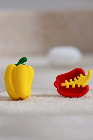 Summer Asymmetrical Ear Studs in Candy-Colored Green Pepper - Unique Women's Earrings for a Trendy Look