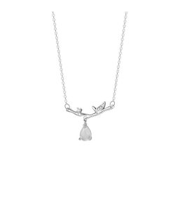 Summer Bamboo Water Drop Necklace for Women - 2025 Trendy Light Luxury Collarbone Chain, Exquisite High-End Accessory