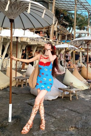 Summer Beach Vacation Sleeveless Bodycon Dress for Women - Waist-Cinching Slim Fit Short Skirt