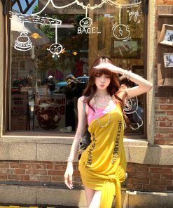 Summer Bodycon T-Shirt Dress for Women, Waist-Defining Slimming Design, Two-Way Wear, Casual Chic Style