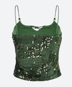 Summer Fashion Outfits, Dark Feminine Aesthetic Casual - Baddie Sequined Top