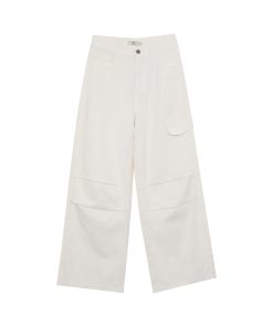 Summer Floral Print Wide-Leg Loose Women's Jeans - 2025 American Design, Trendy Summer Pants for Effortless Style