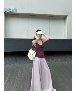Summer Flowing Pants for Women, Slim Fit Drawstring Design, Lightweight and Cool, Perfect for Casual or Beach Wear