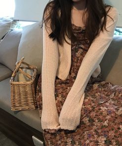 Summer Knit Cardigan Shawl with Camisole Dress Cover-Up - Women's Airy Thin Coat for 2025 Fashion