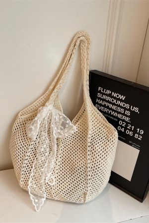 Summer Large Capacity Straw Woven Bag for Women - 2025 Fashion Beach Tote, Hollow Shoulder Commuter Bag, Trendy Vacation Accessory