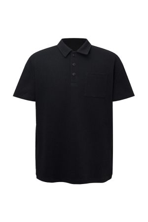 Summer Mechanism Pattern Slim Fit Short Sleeve Polo Shirt - Cool Breathable Versatile Trendy T-Shirt for Effortless Style