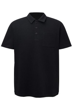 Summer Mechanism Pattern Slim Fit Short Sleeve Polo Shirt - Cool Breathable Versatile Trendy T-Shirt for Effortless Style