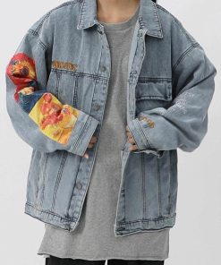 Summer Outfit Coquette, Girl Styles Outfit - Vincent Van Gogh Denim Jacket