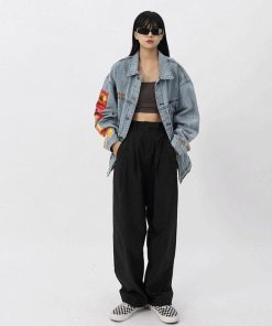 Summer Outfit Coquette, Girl Styles Outfit - Vincent Van Gogh Denim Jacket