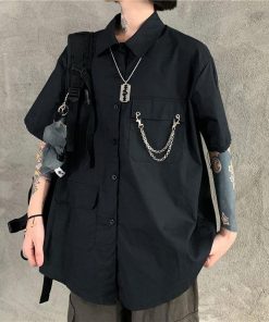 Summer Outfit Coquette, Mia 4 - Grunge Detachable Sleeve Shirt