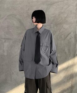 Summer Outfit Coquette, Mia 4 - Grunge Detachable Sleeve Shirt