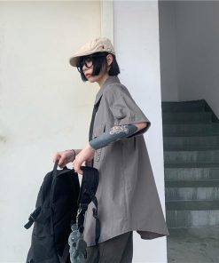 Summer Outfit Coquette, Mia 4 - Grunge Detachable Sleeve Shirt