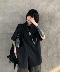 Summer Outfit Coquette, Mia 4 - Grunge Detachable Sleeve Shirt