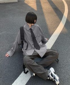 Summer Outfit Coquette, Mia 4 - Grunge Detachable Sleeve Shirt