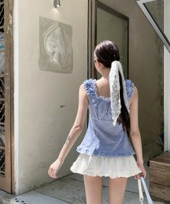 Summer Plaid Doll Shirt - Versatile Slim-Fit Short Sleeve Top in French Style for Y2K Fashion Lovers