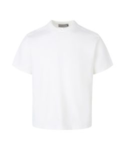 Summer Slim Fit Double-Layer Collar Solid Color Short Sleeve T-Shirt - Versatile Basic Tee for Effortless Style