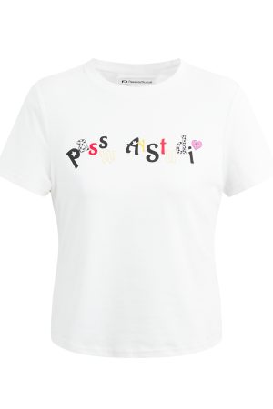 Summer Slim Fit Fun Letter Logo Printed Short Sleeve T-Shirt for Women - Versatile Casual Style, Perfect for Y2K and Everyday Wear