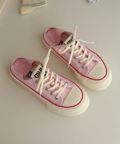 Summer Thick-Soled Canvas Sneakers for Women - Two-Way Wear, Breathable & Versatile, 2025 New Style, Casual Footwear