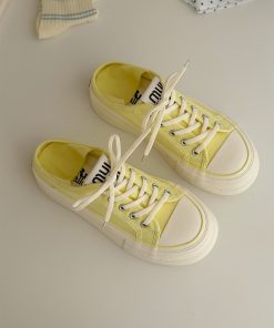 Summer Thick-Soled Canvas Sneakers for Women - Two-Way Wear, Breathable & Versatile, 2025 New Style, Casual Footwear