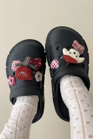 Summer Women's Dog Hole Shoes - Non-Slip Thick-Soled Height-Increasing Slippers in Forest Style, 2025 Trend