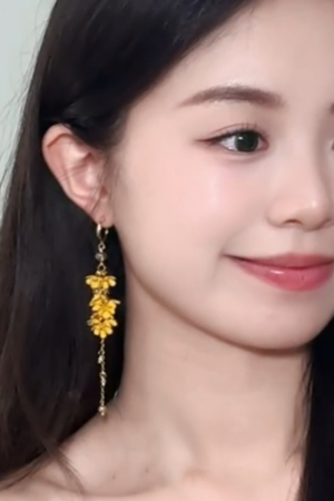 Super Fairy Long Osmanthus Tassel Earrings - Forest Style Fresh Vacation Ear Accessories, Unique Mosquito Coil Plate Design