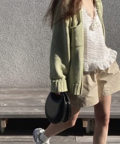 Super Sweet Lotus Leaf Edge Camisole with Ruffle Details - Cute Korean Style Top for Effortless Y2K Fashion