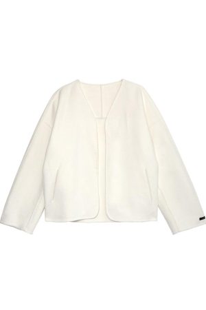Supercape Short Coat in Double-Faced Pure Wool - Elegant Outerwear for Chic Style