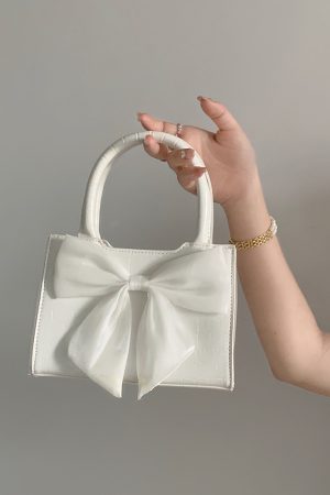 Sweet Girl Bowknot Small Handbag - 2025 High-End Niche Square Bag, Versatile Shoulder & Crossbody Style