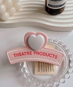 Sweet Heart Hair Clip - Women's Shark Claw Hairpin, Cute Tail Accessory for Y2K and Korean Style Hair Trends