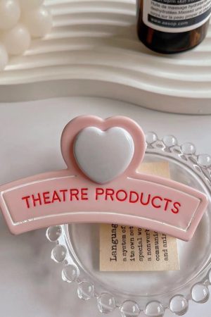 Sweet Heart Hair Clip - Women's Shark Claw Hairpin, Cute Tail Accessory for Y2K and Korean Style Hair Trends