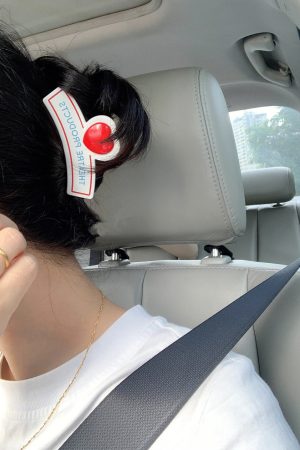 Sweet Heart Hair Clip - Women's Shark Claw Hairpin, Cute Tail Accessory for Y2K and Korean Style Hair Trends